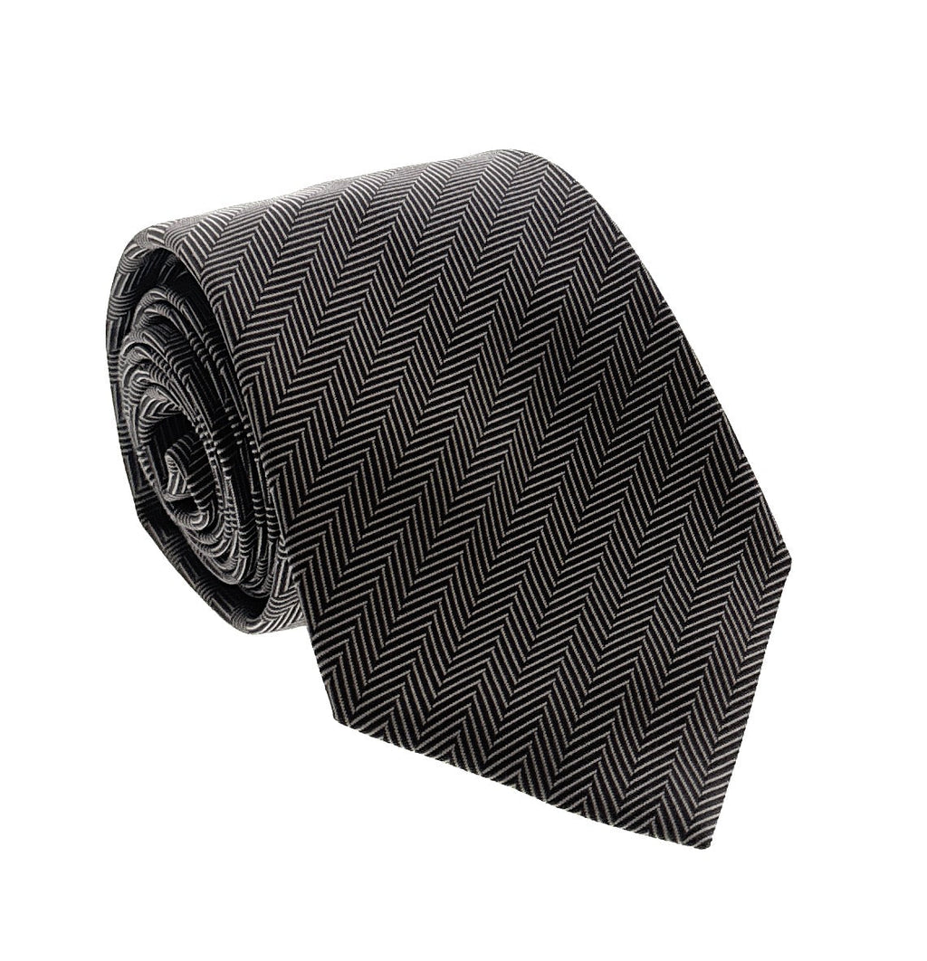Emporio Armani Men’s Brown Linear Stripe Silk Necktie, 3"