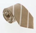 Emporio Armani Sand Striped 100% Silk Mens Tie