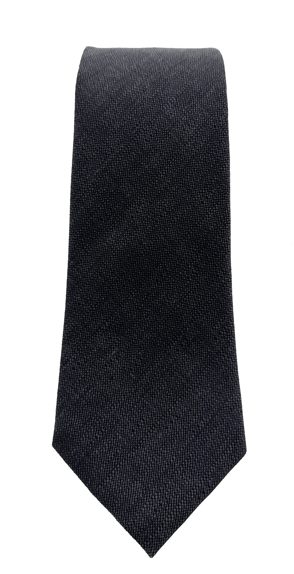 Emporio Armani Mens Earth Grey Knitted Tie – Made in Italy