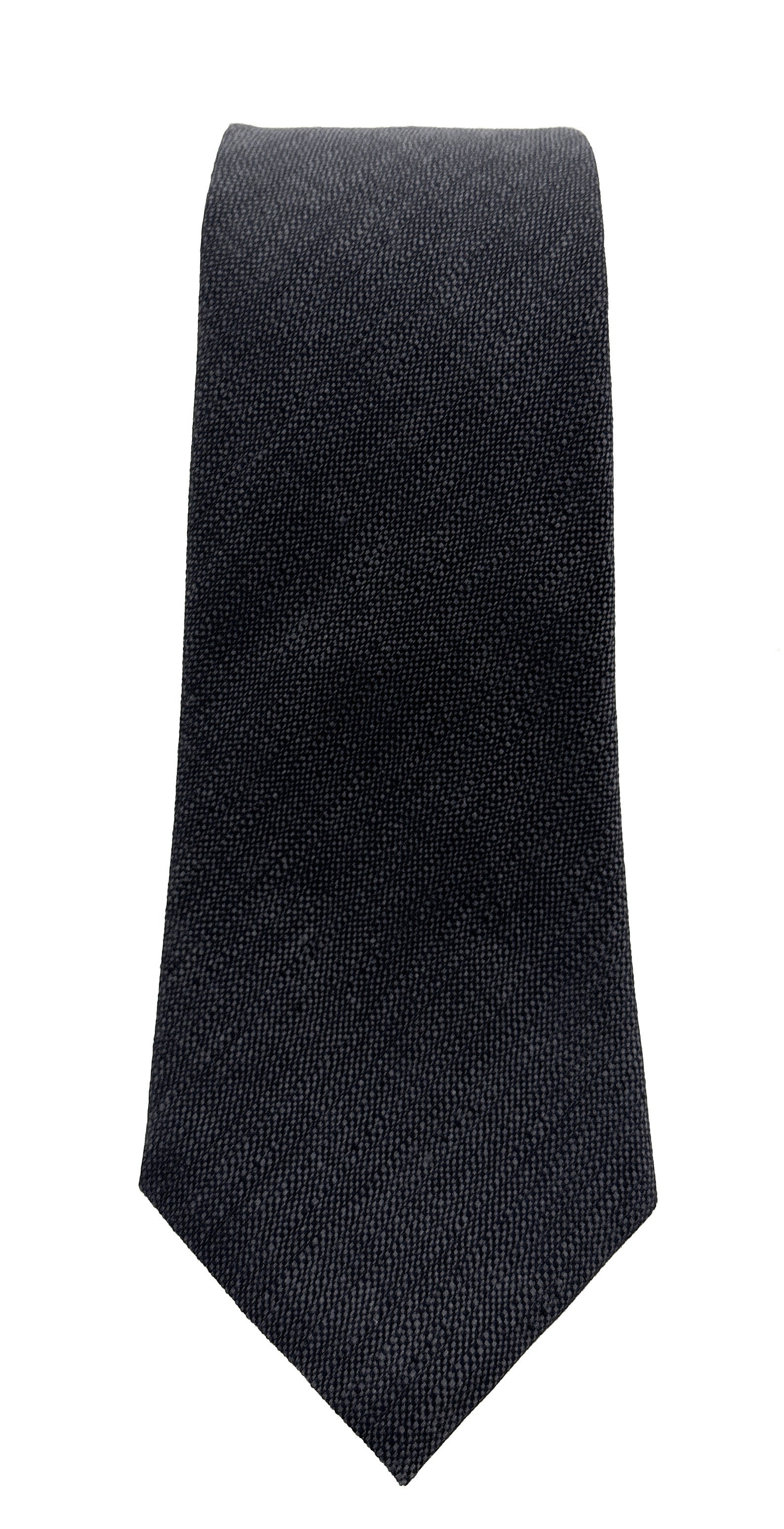 Emporio Armani Mens Earth Grey Knitted Tie – Made in Italy