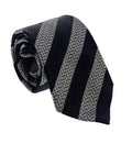 Emporio Armani Dark Green Silver Striped Men's Tie, 3"