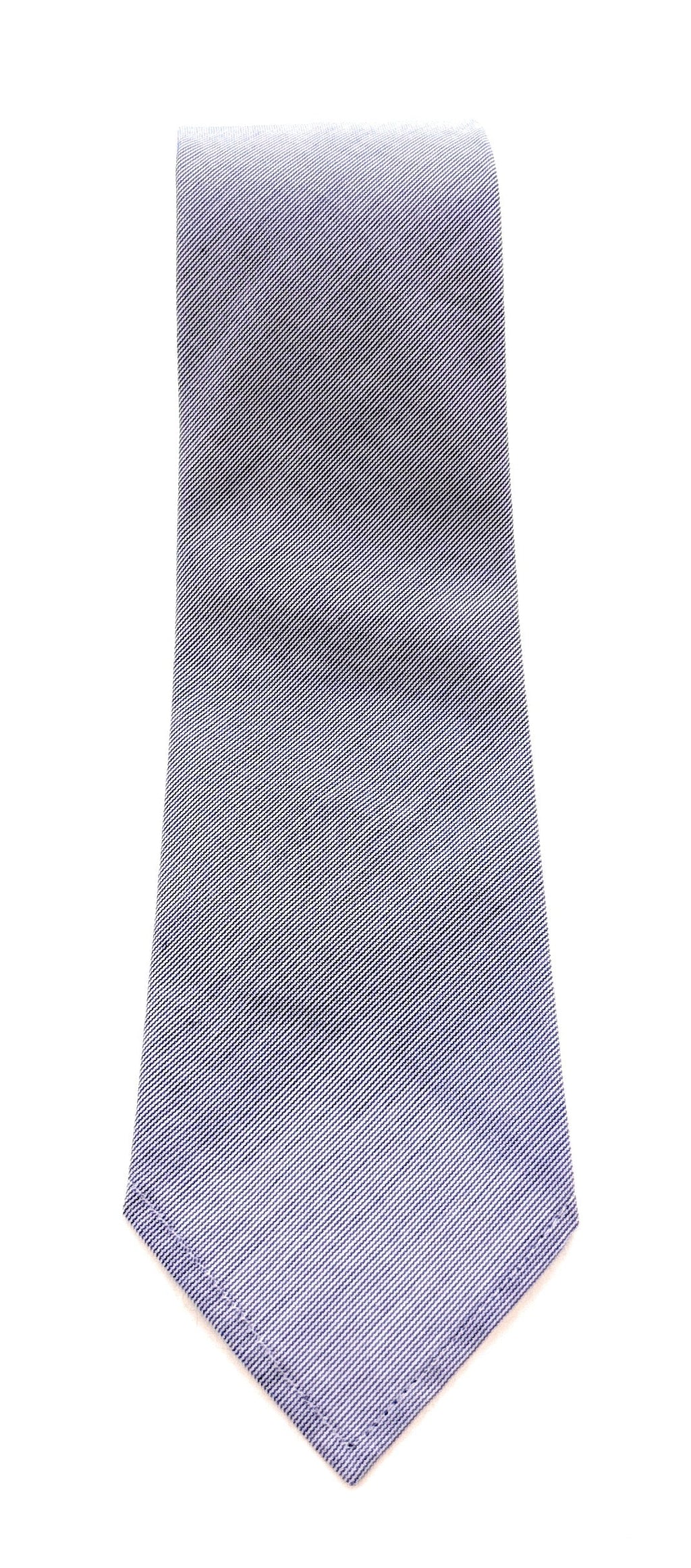 Emporio Armani Men’s Light Purple Cross Stitched Cotton Necktie, 3"