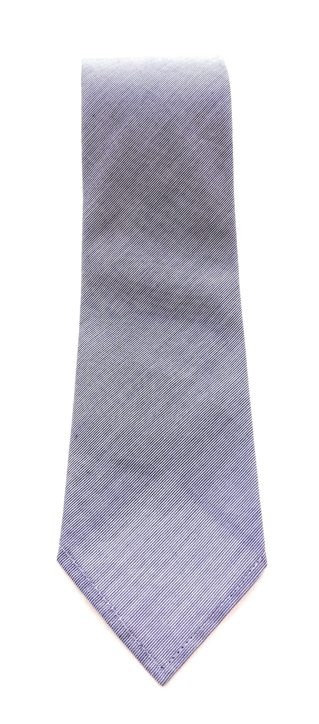 Emporio Armani Men’s Light Purple Cross Stitched Cotton Necktie, 3"