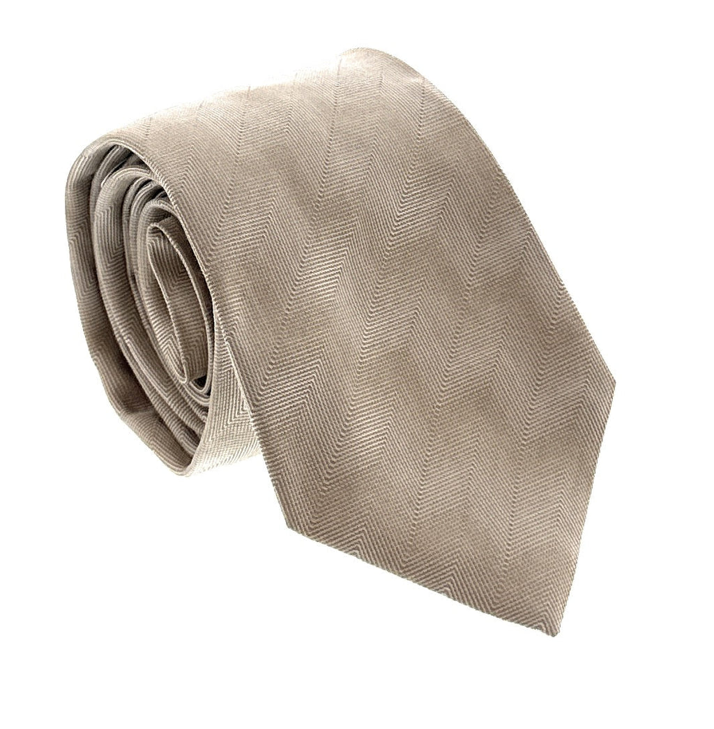Emporio Armani Men's Khaki Striped Weave 65%%Otton 35%%Ilk Tie, 3"