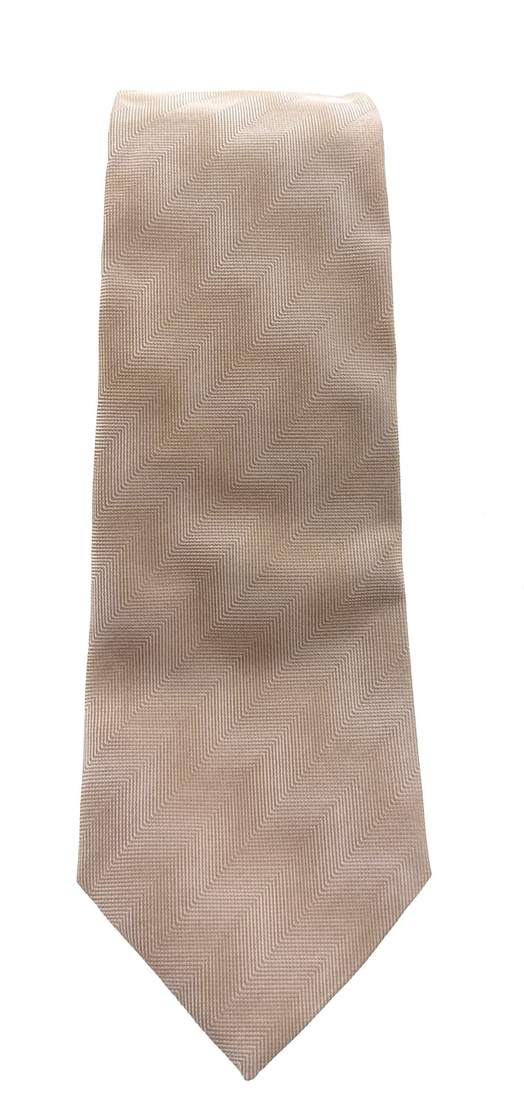 Emporio Armani Men's Khaki Striped Weave 65%%Otton 35%%Ilk Tie, 3"