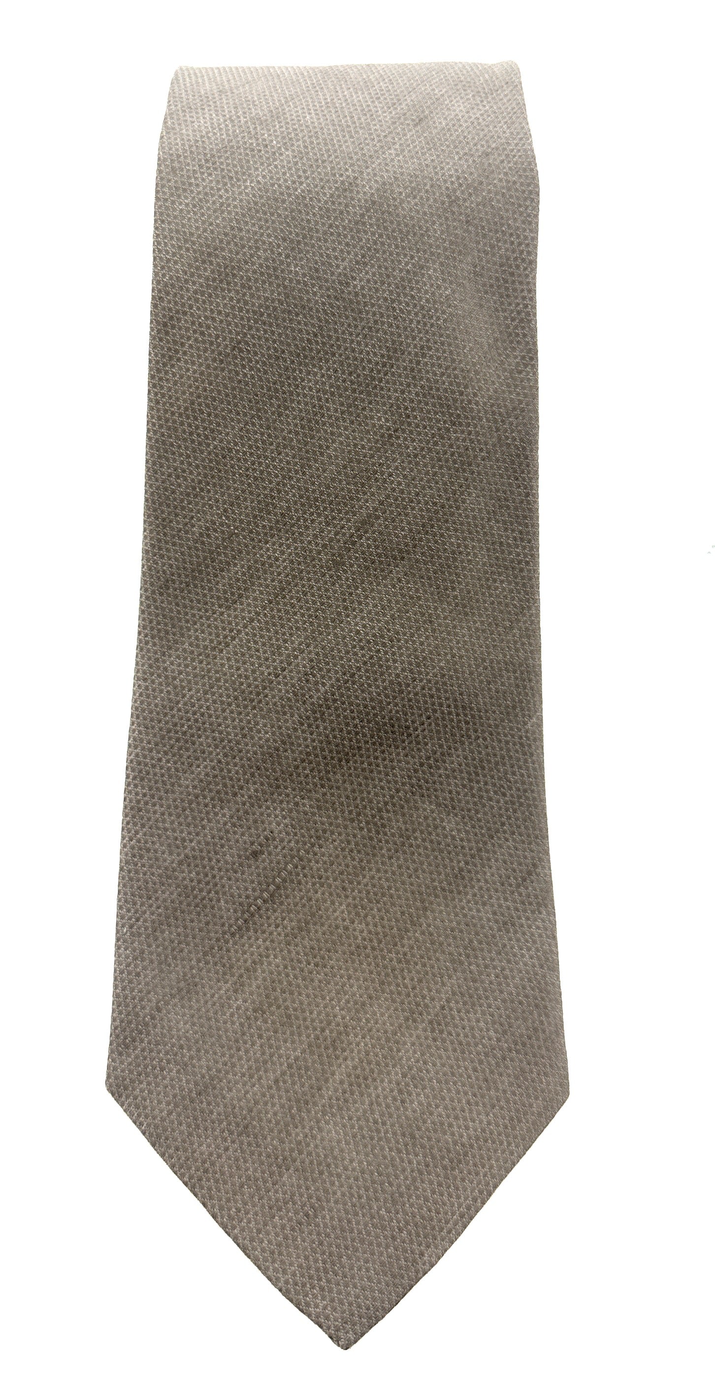 Emporio Armani Beige Small Diamond weave Linen-Cotton Blend Tie – 3in