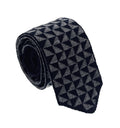 Emporio Armani Navy Blue & Grey Geometric Men's Tie, 2.5"