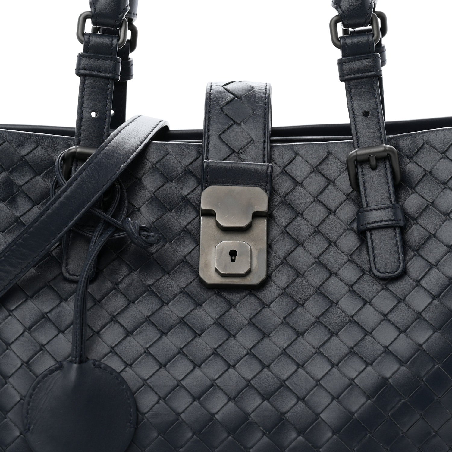 Light Calf Intrecciato Small Roma Tote  Light Tourmaline