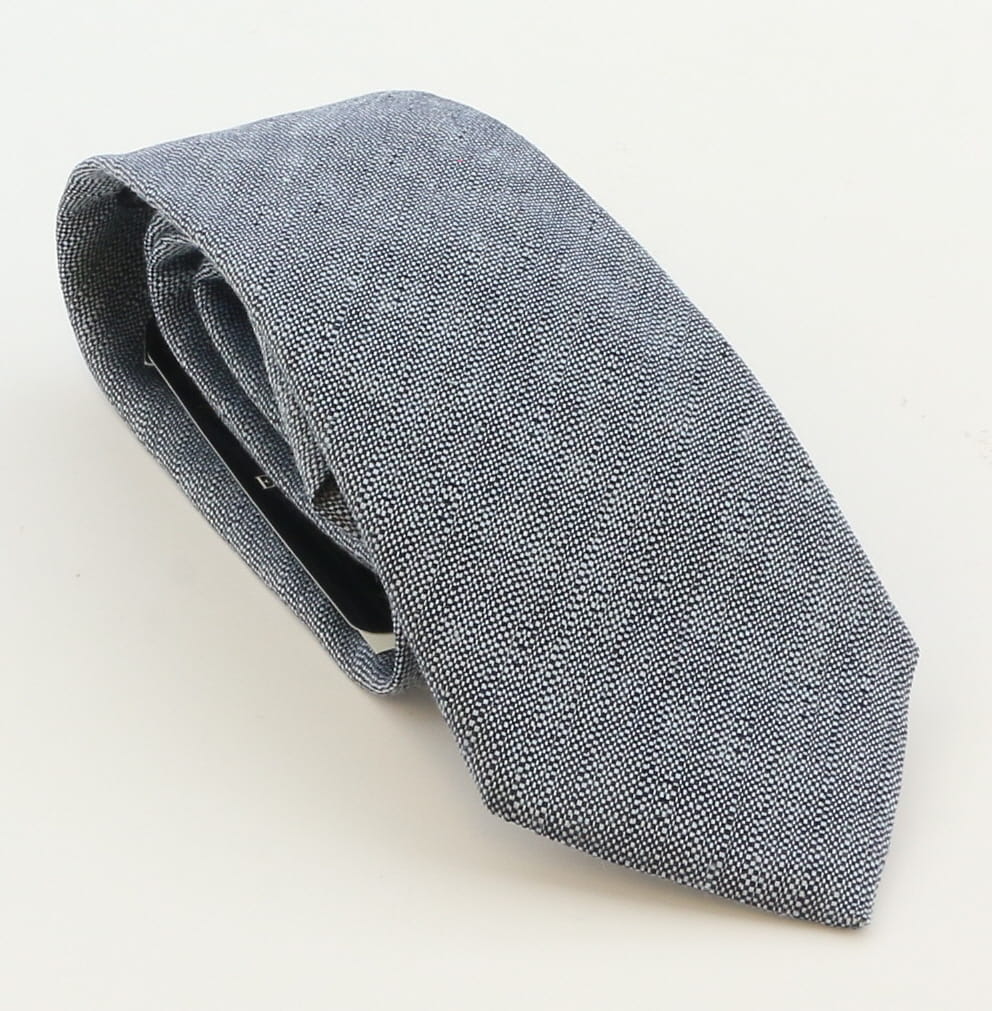 Emporio Armani Mens Blue Grey Knitted Tie – Made in Italy