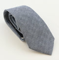 Emporio Armani Mens Blue Grey Knitted Tie – Made in Italy