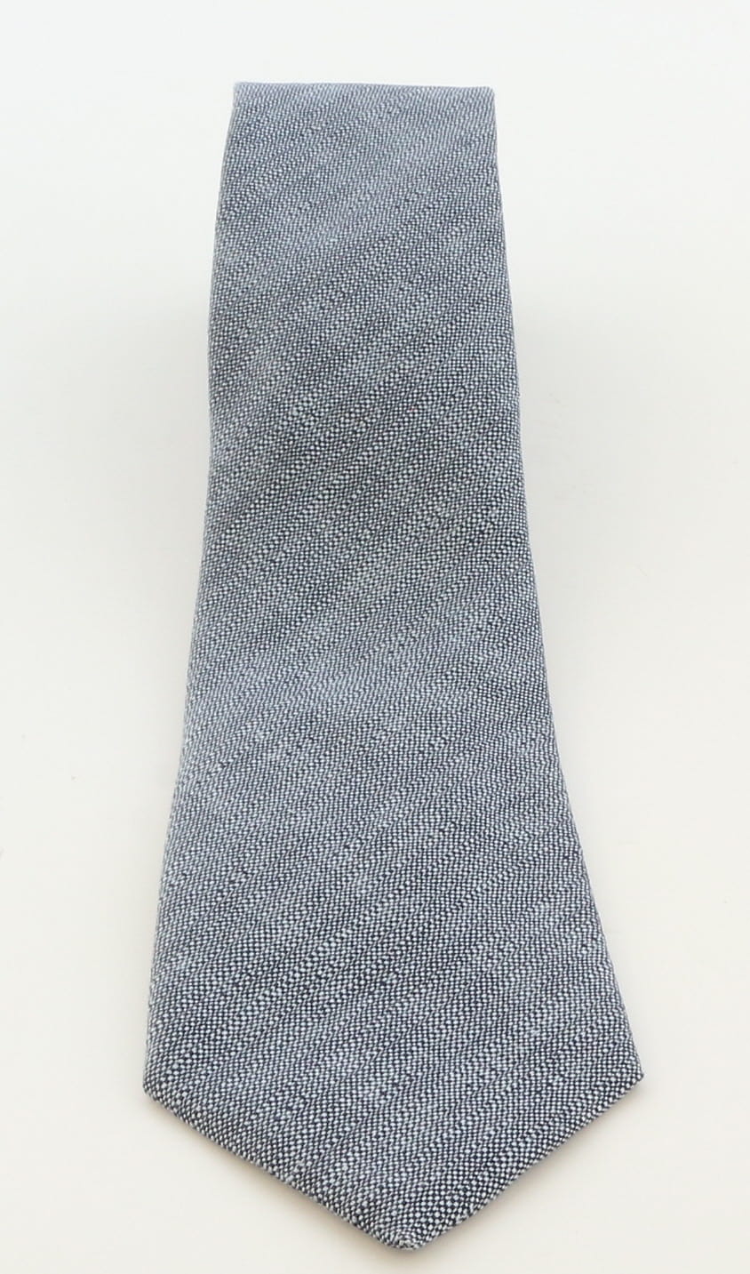 Emporio Armani Mens Blue Grey Knitted Tie – Made in Italy