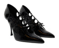 Dolce & Gabbana Black Glossy Patent Cut Out Heels-EU40