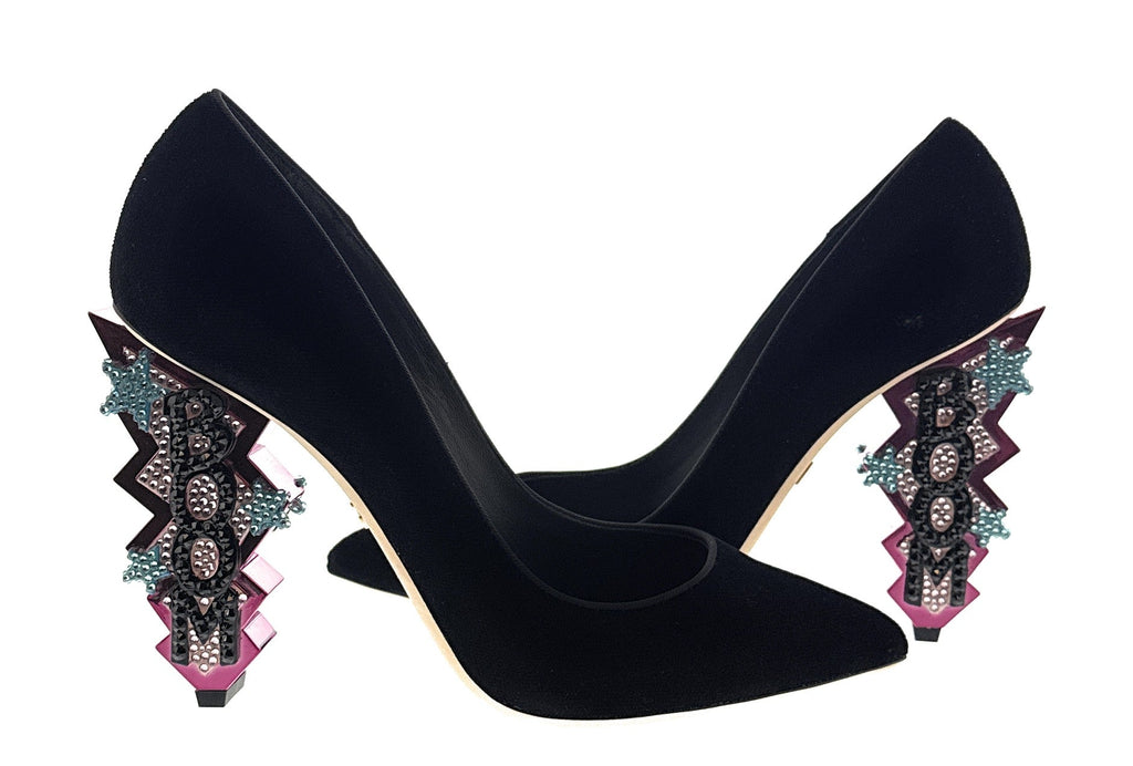 Dolce & Gabbana Black Retro Vintage Boom Heel Pumps-EU41