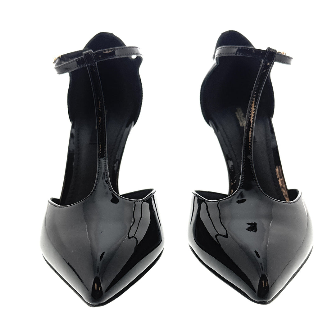 Dolce & Gabbana Black Classic T-Strap Pumps-EU36