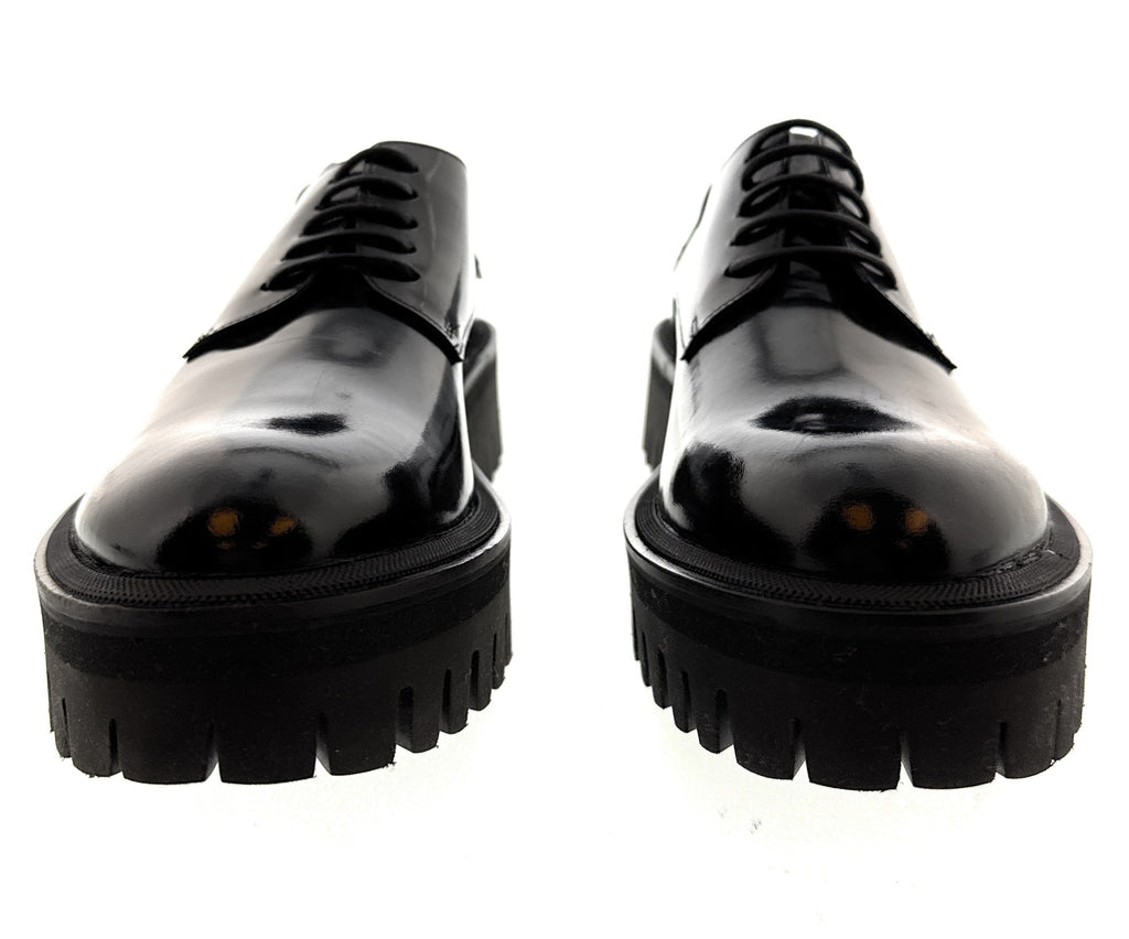 Dolce & Gabbana Black Chunky Sole Derby Shoes for Men -EU37