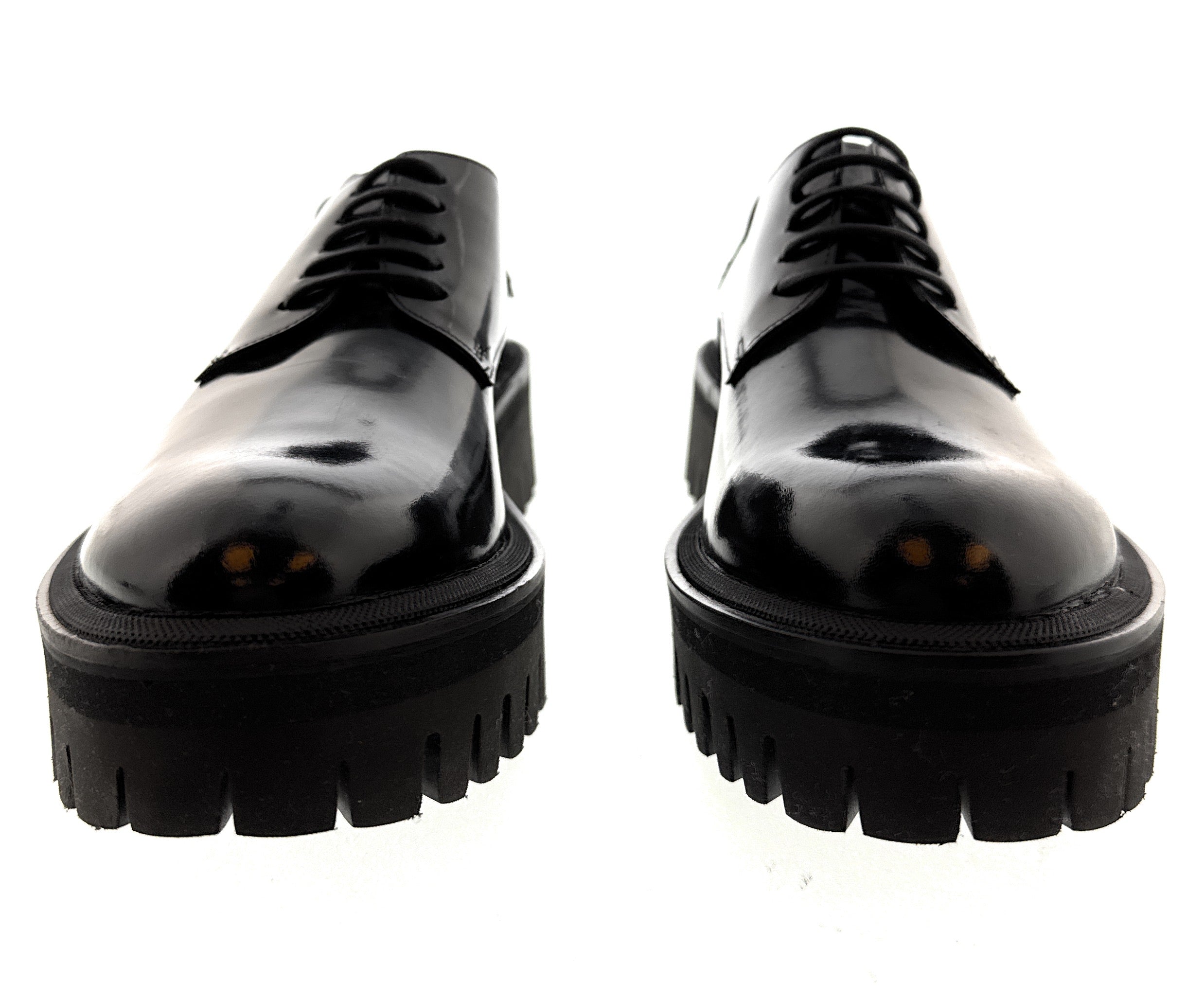 Dolce & Gabbana Black Chunky Sole Derby Shoes for Men -EU37