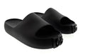 Dolce & Gabbana Matte Black DG Logo Embossed Slides -EU35
