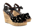 Dolce & Gabbana Polka Dot Cork Wedge Sandals -EU36