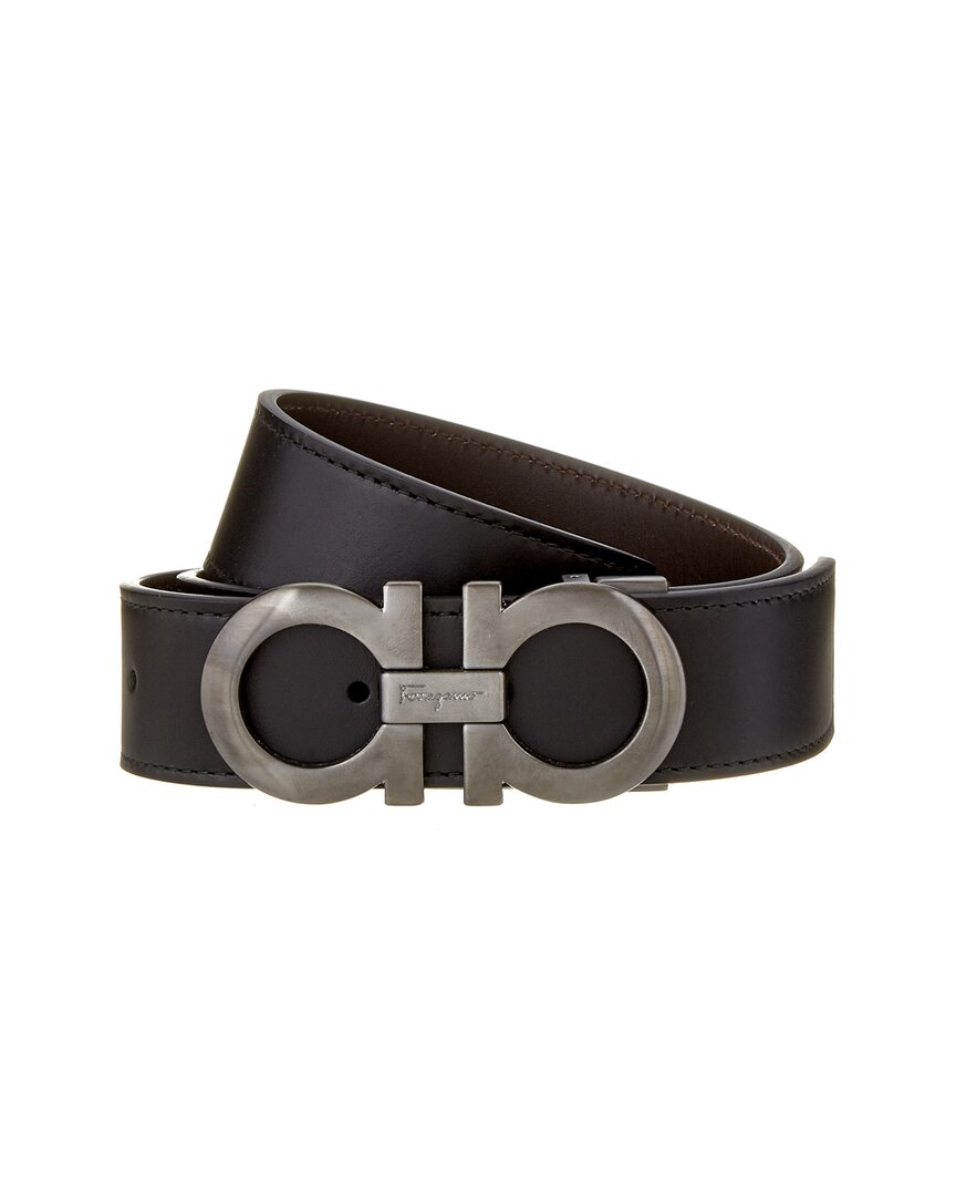 Ferragamo Double Gancio Reversible & Adjustable Leather Belt, 90