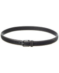 Toteme Stitch Detail Leather Belt Black