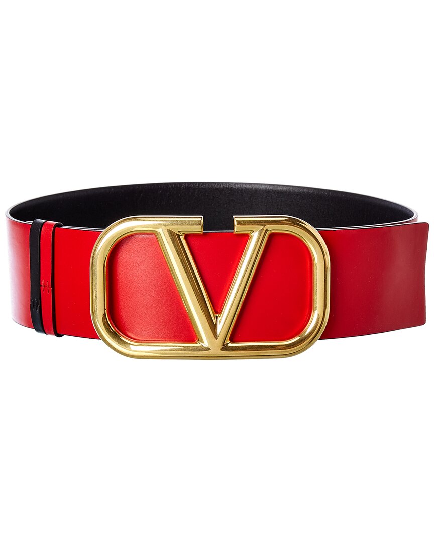Valentino Vlogo 70Mm Reversible & Adjustable Leather Belt