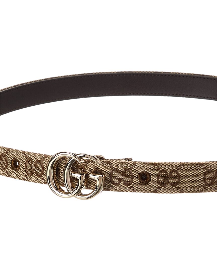 Gucci Gg Marmont Thin Gg Canvas Belt