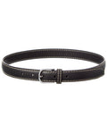 Toteme Stitch Detail Leather Belt Black