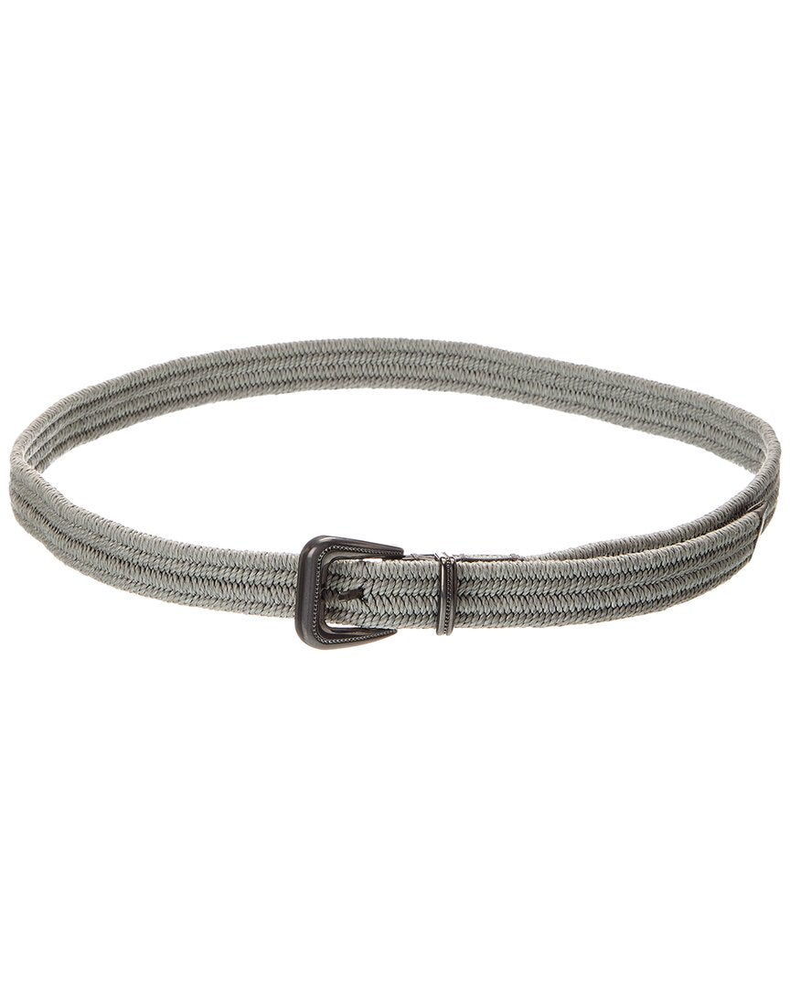 Brunello Cucinelli Woven Belt Grey Multi