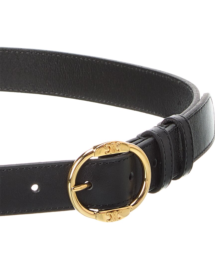 Celine Twin Triomphe Leather Belt