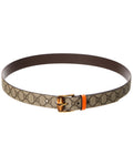 Gucci Gg Supreme Canvas & Leather Belt