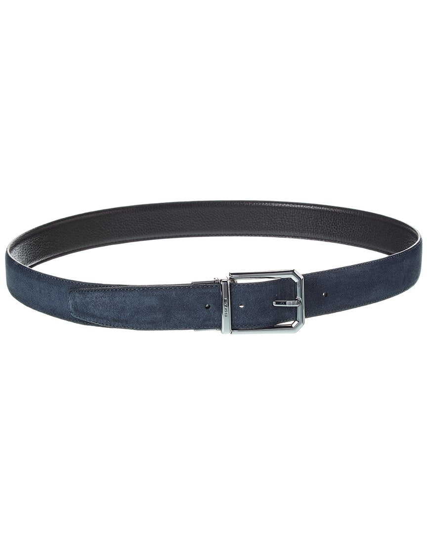 Etro Reversible Leather & Suede Belt