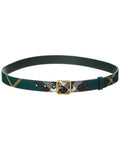 Burberry Check Canvas & Leather Belt