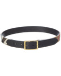 Burberry Check Canvas & Leather Belt
