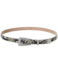 Khaite Lucca Snake-Embossed Leather Belt