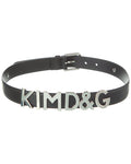 Dolce & Gabbana Kim Lettering Leather Belt Black