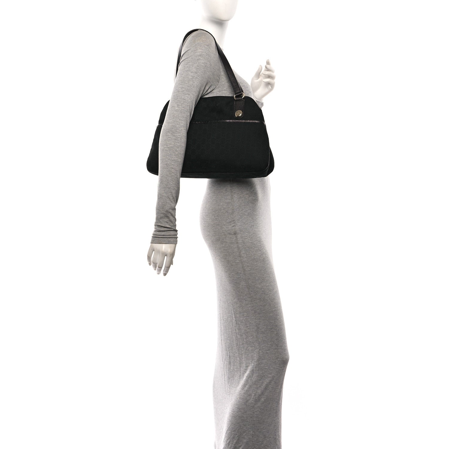 Monogram Medium Charmy Shoulder Bag Black