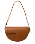 Patou Leather Shoulder Bag Brown ONE SIZE