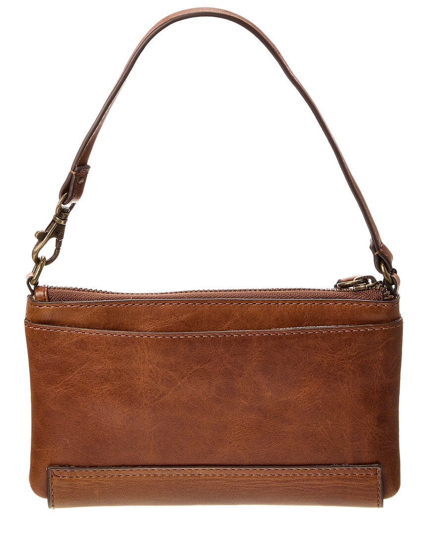 Frye Melissa Convertible Leather Wristlet Wallet, Brown