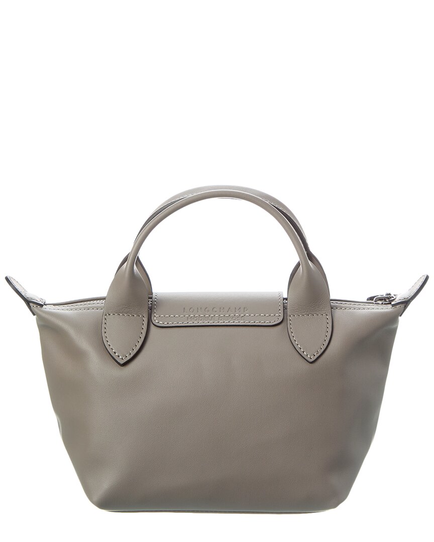 Longchamp Le Pliage Xtra Xs Leather Handbag, Os, Gray