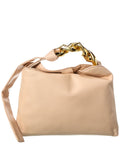 Tiffany & Fred Paris Soft Leather Golden Buckle Leather Hobo Bag Beige ONE SIZE