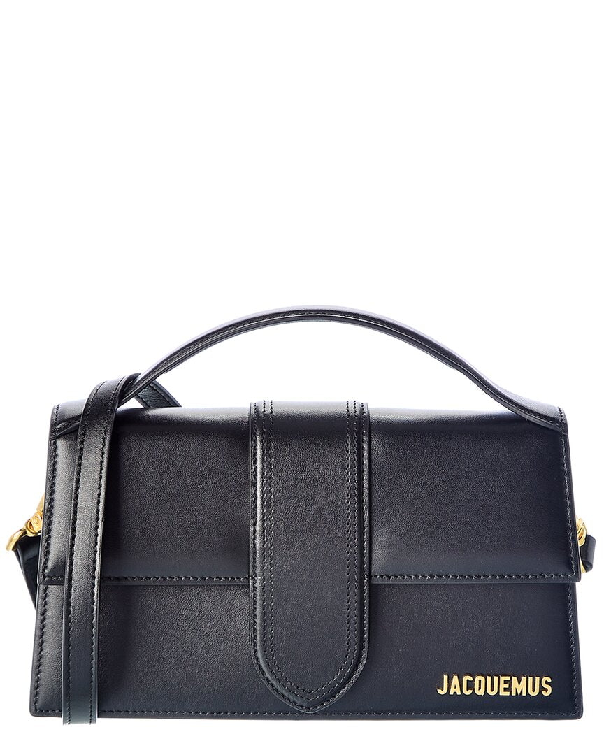 Jacquemus Le Grand Bambino Leather Shoulder Bag, Black