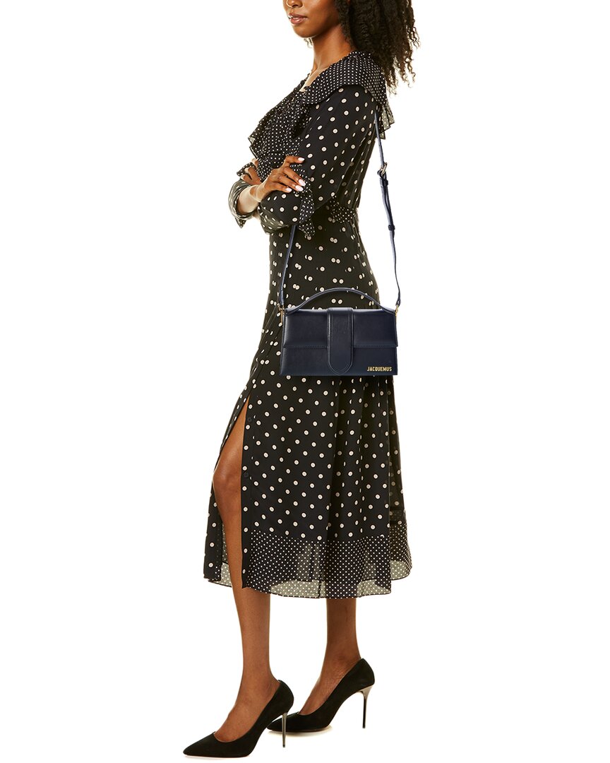 Jacquemus Le Grand Bambino Leather Shoulder Bag, Black