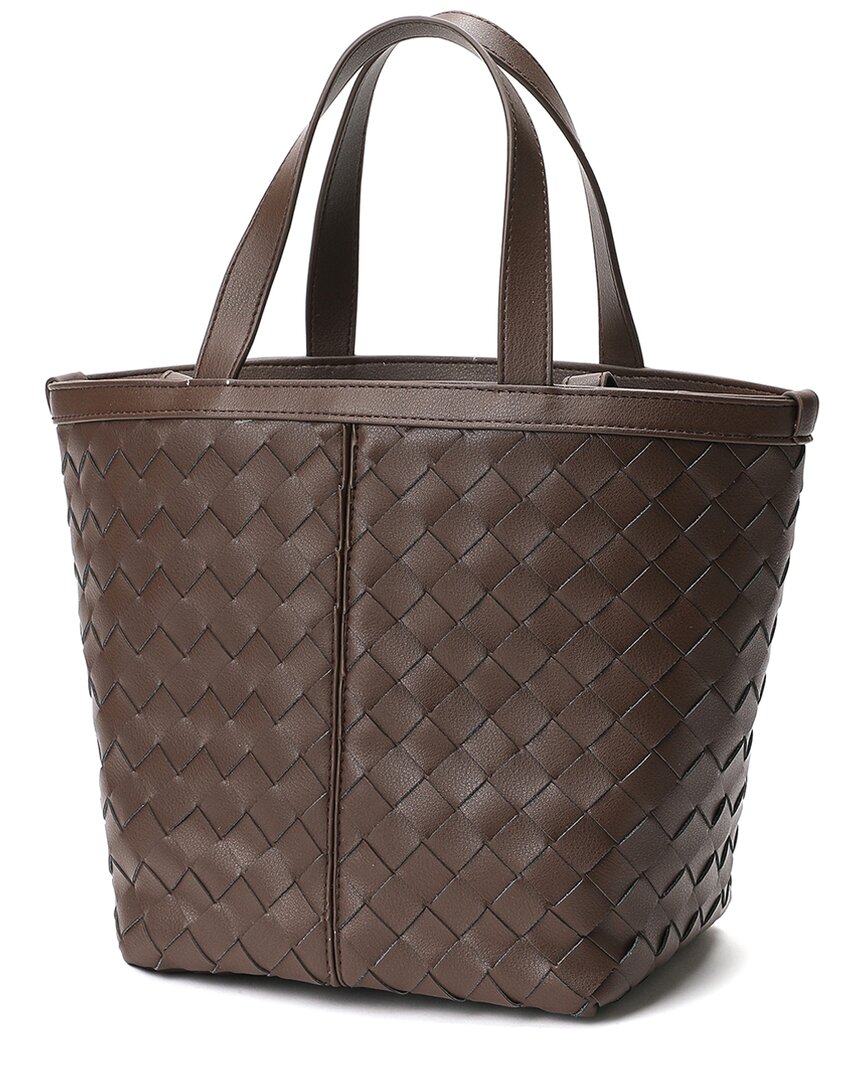 Tiffany & Fred Paris Woven Leather Top Handle Shoulder Bag