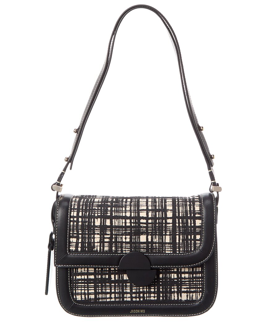 Jason Wu Orbit Canvas Shoulder Bag, Black