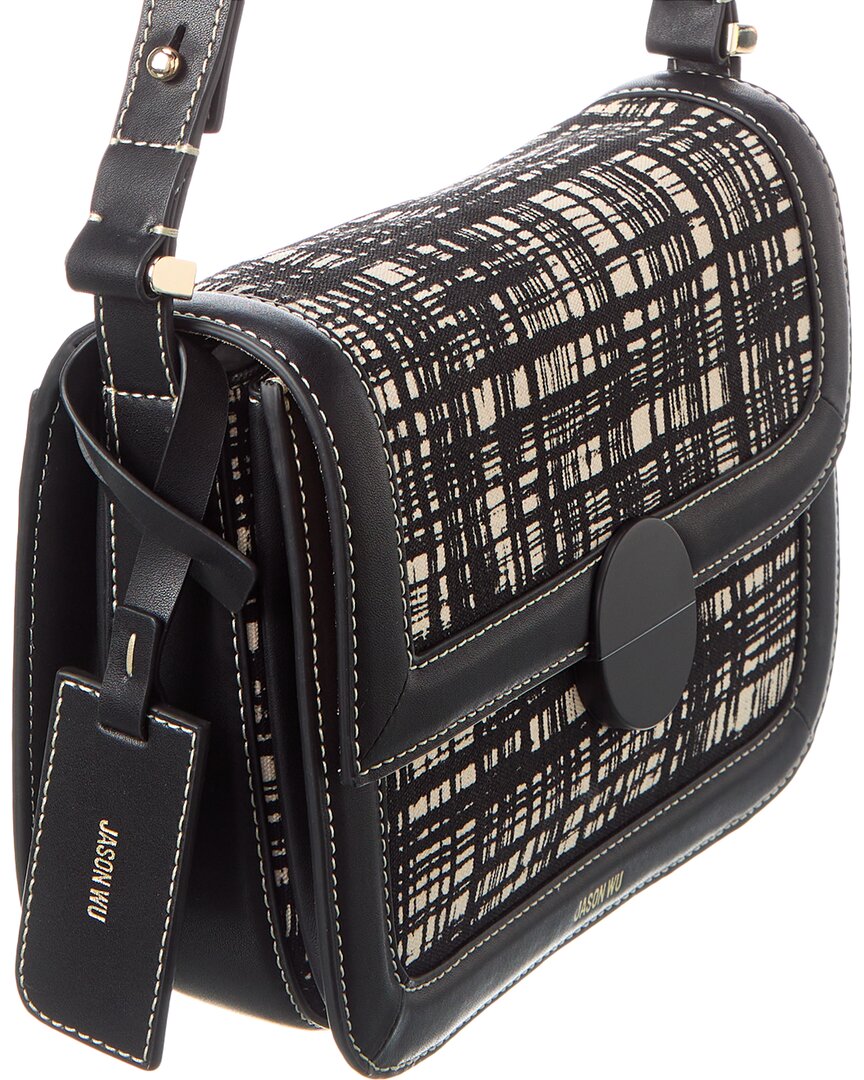 Jason Wu Orbit Canvas Shoulder Bag, Black