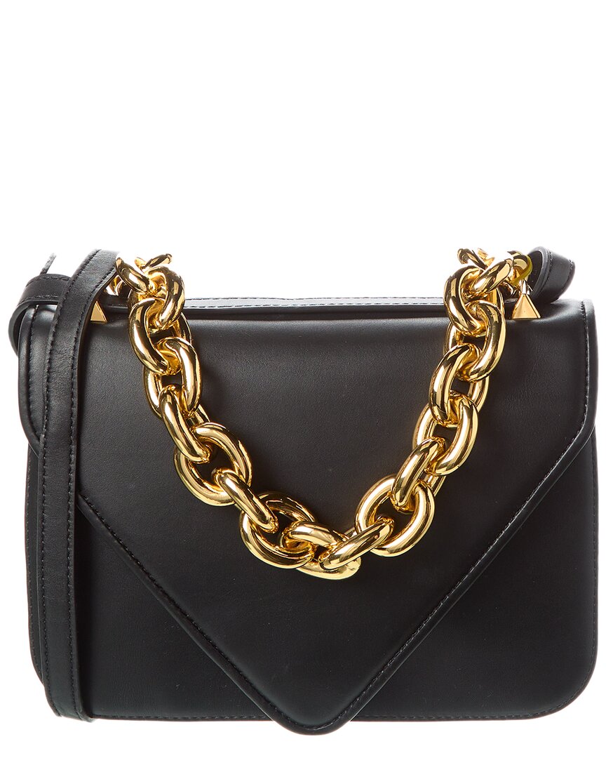 Bottega Veneta Mount Leather Shoulder Bag (   ) Black ONE SIZE