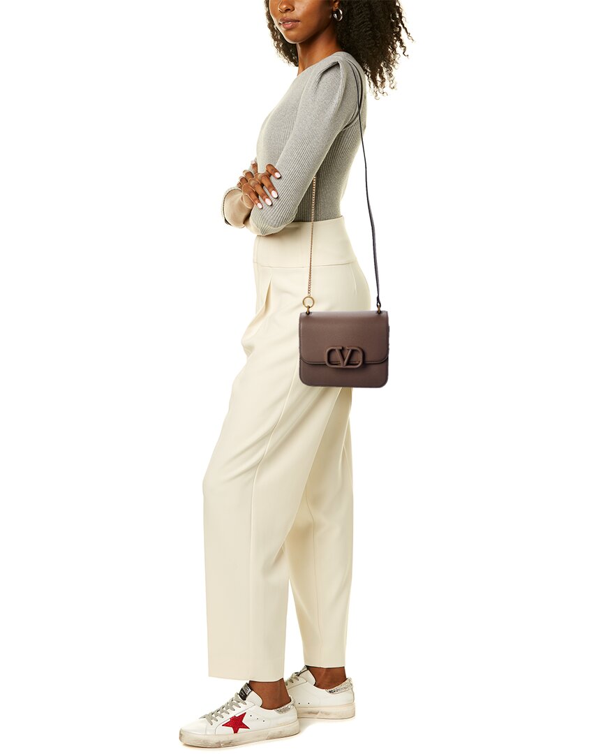Valentino Vsling Small Grainy Leather Shoulder Bag
