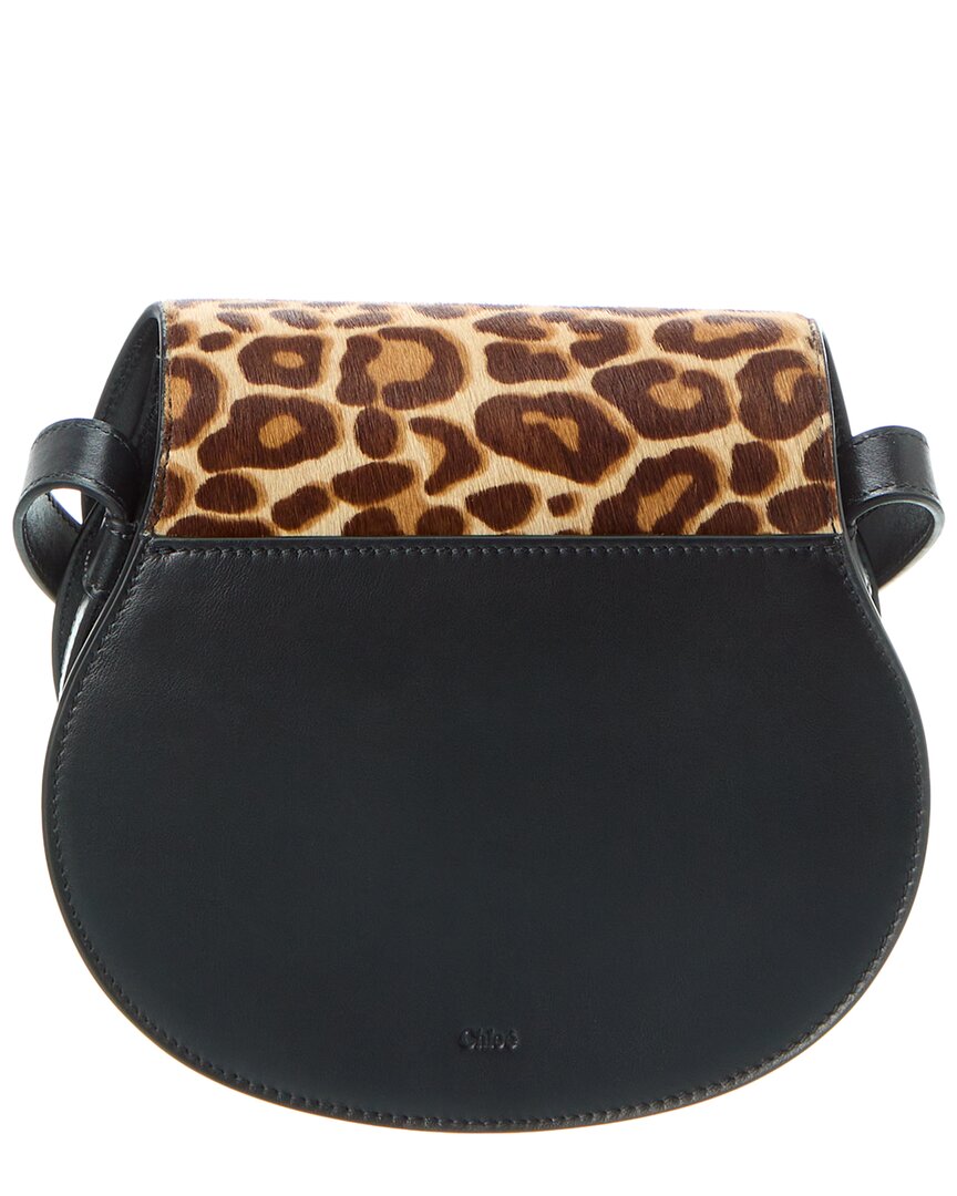 Chloé Marcie Small Haircalf & Leather Saddle Bag