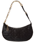 Dior Diorstar Leather Hobo Bag Black ONE SIZE