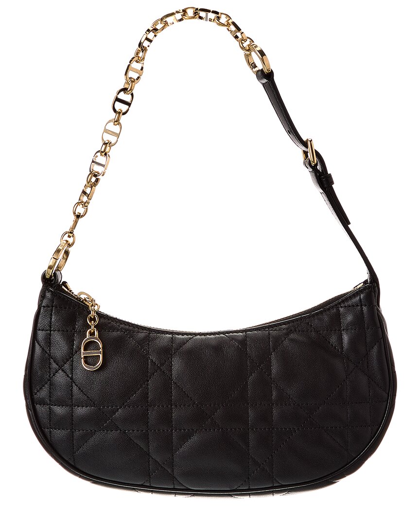 Dior Diorstar Leather Hobo Bag Black ONE SIZE